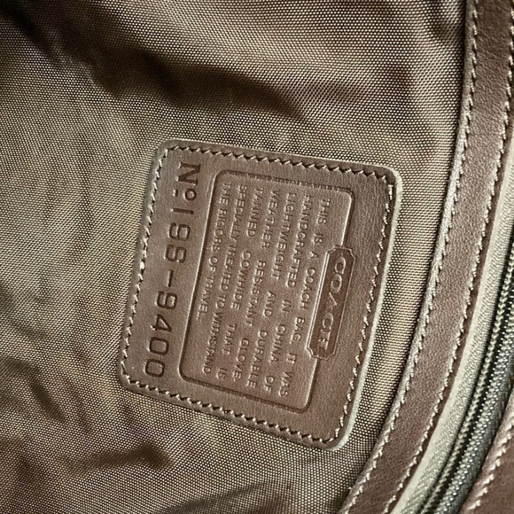 Coach vintage brown leather overnight xxl bag 9400 rare unisex rare - Picture 11 of 16